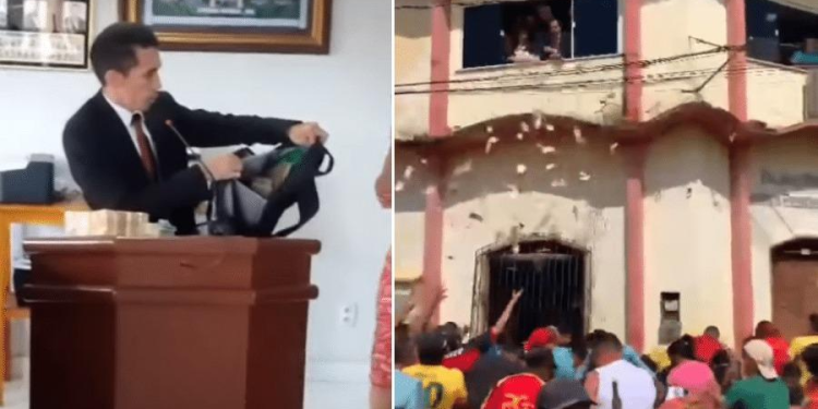 Vereador joga dinheiro pela janela e acusa prefeito de suborno em Cândido Mendes, no Maranhão