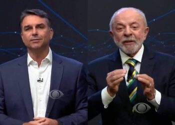 Lula e Flávio trocam acusações sobre familiares e corrupção em primeiro debate na TV